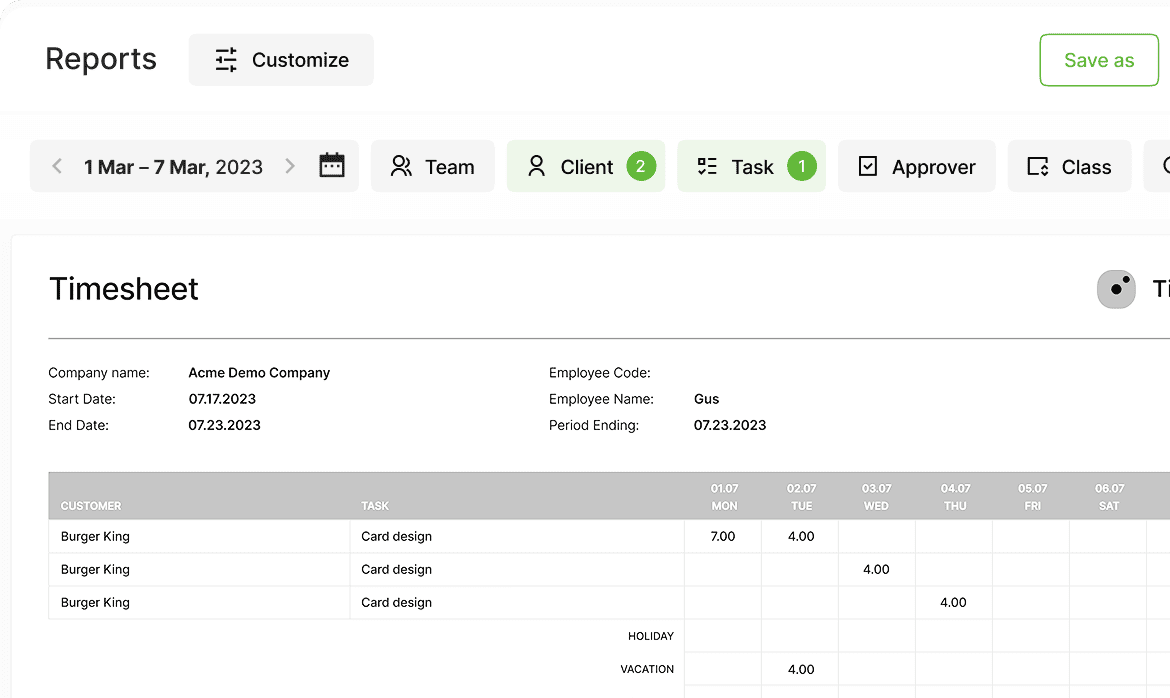 Generate audit-ready reports tailored for government oversight and DCAA compliance reviews