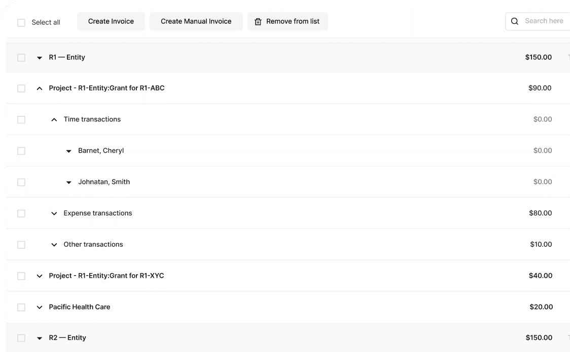 Automated billing and expense tracking for client-specific hourly, fixed-fee, and recurring engagements