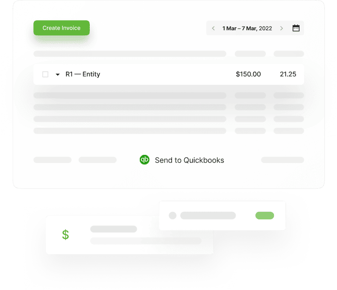 Generate accurate invoices with one click and sync with accounting software to reduce billing errors