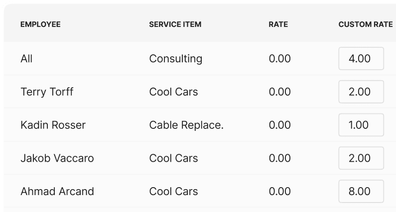 Excel-style timesheet interface with project tracking and daily hour entry